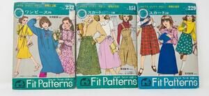 Vintage 1970s Janome Fit Japanese Sewing Patterns Uncut Set of 3